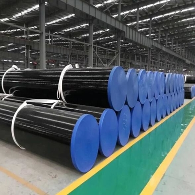 Tubo de aço soldado LSAW laminado a quente de liga de carbono negro DN15 Sch40 Q235B Q355b